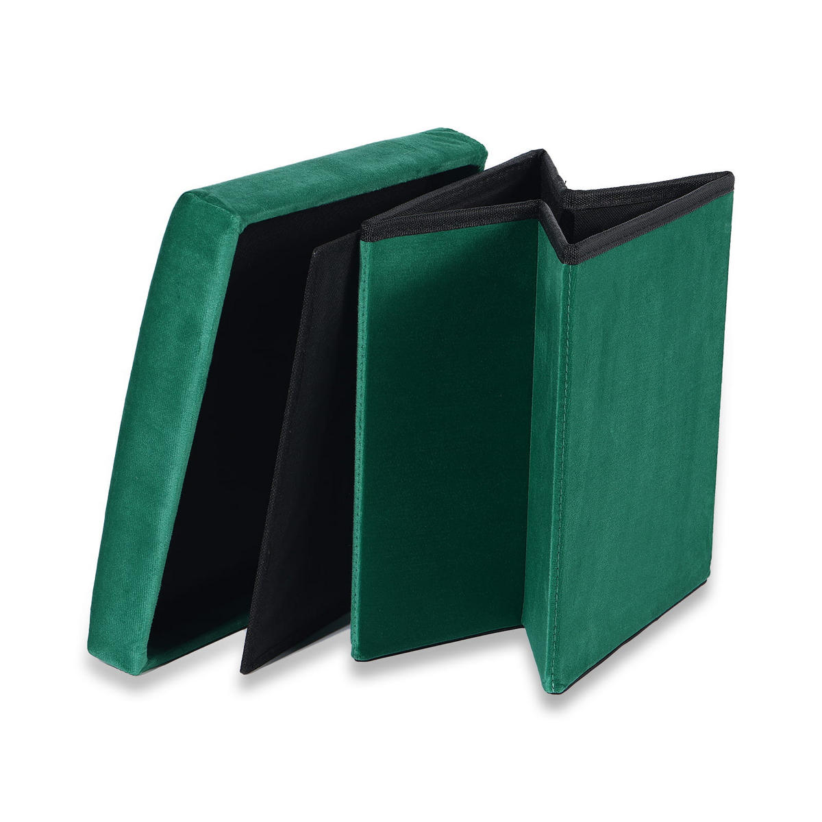 SITZBOX Cortona M Grüner Samt - Grün, Textil (30/30/30cm) - Komodee