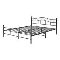 METALLBETT Florenz - Schwarz, Metall (160/200cm) - [en.casa]