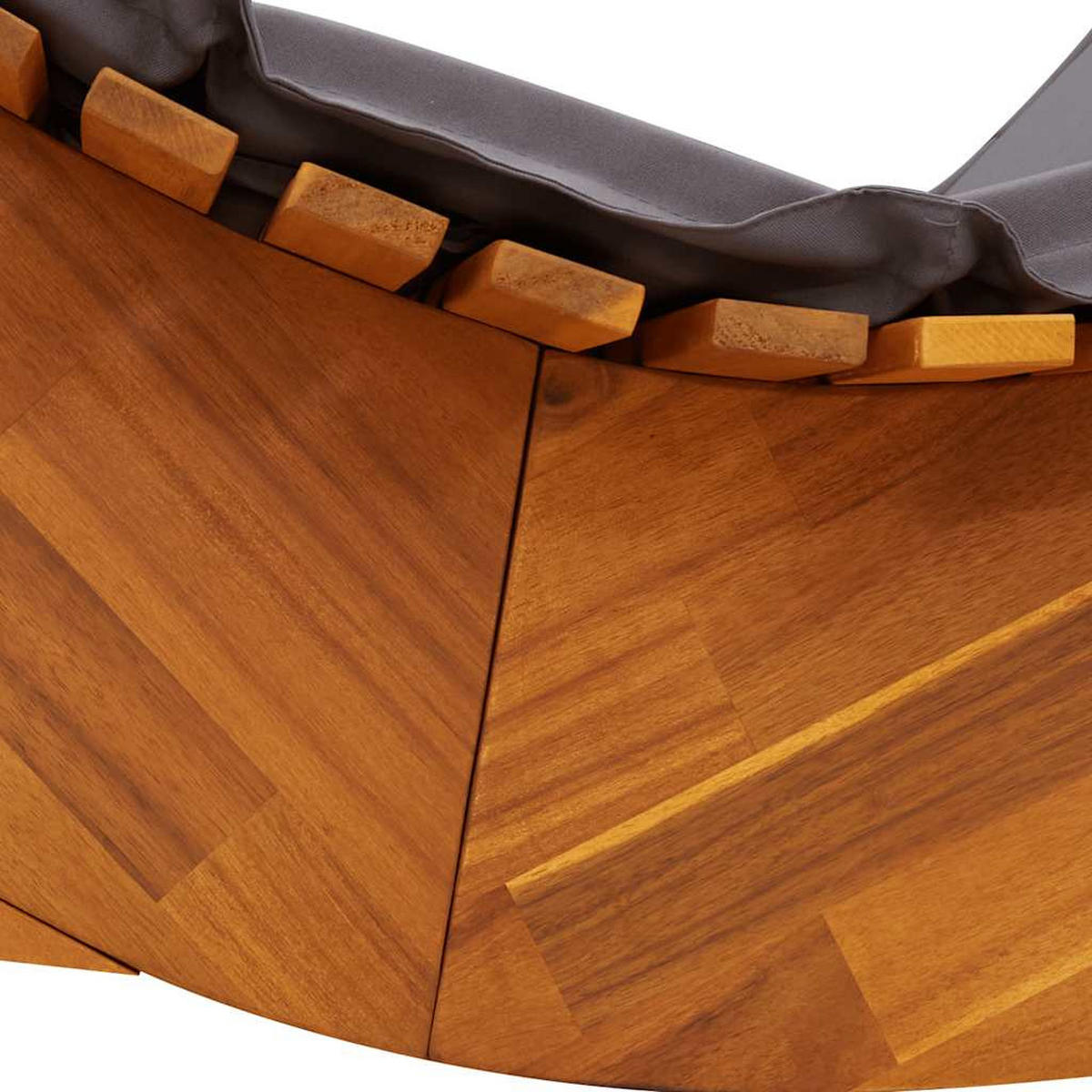 SCHAUKELLIEGE Mit Auflage Massivholz Akazie - Dunkelgrau/Braun, Holz (60/74/154cm) - vidaXL