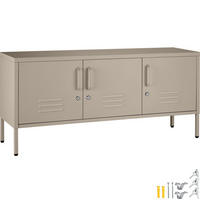 SIDEBOARD Baker, Kippschutz, höhenverstellbare Füße, taupe - Taupe, Metall (120/55.5/37.5cm) - tectake