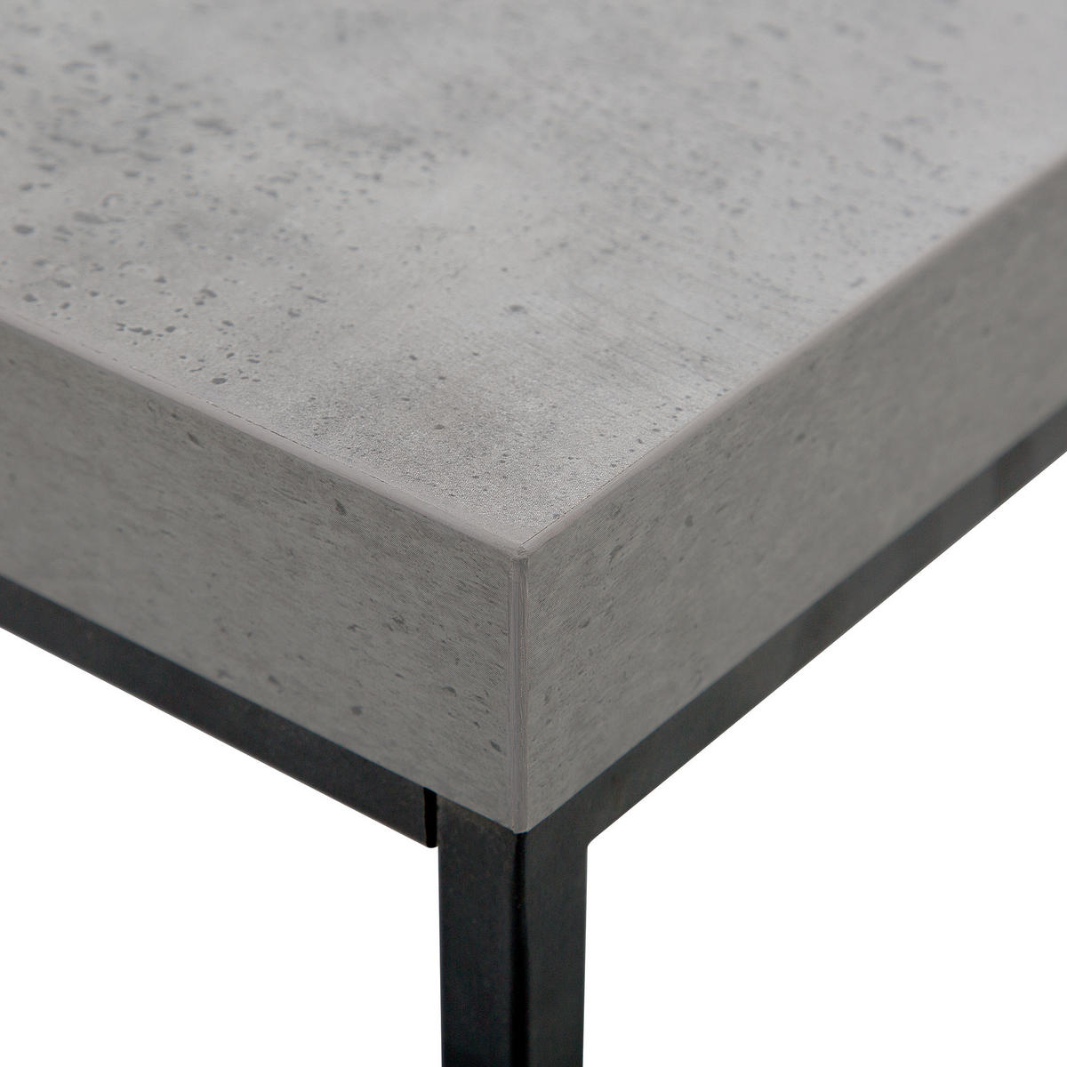COUCHTISCH Betonoptik/schwarz 100/60/40 cm Delano - Schwarz/Grau, Holzwerkstoff (60/100/40cm) - Beliani
