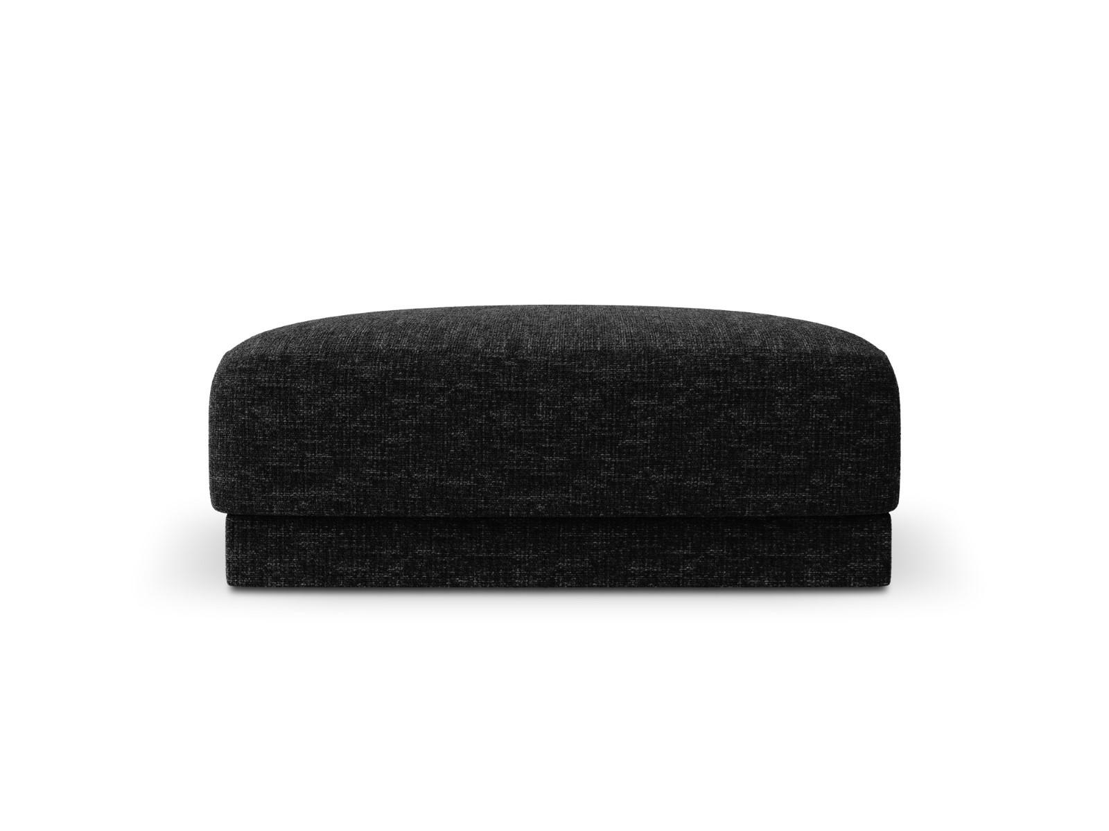 POUF Miley aus Chenille-Stoff schwarz - Schwarz, Textil (90/40/90cm) - Micadoni