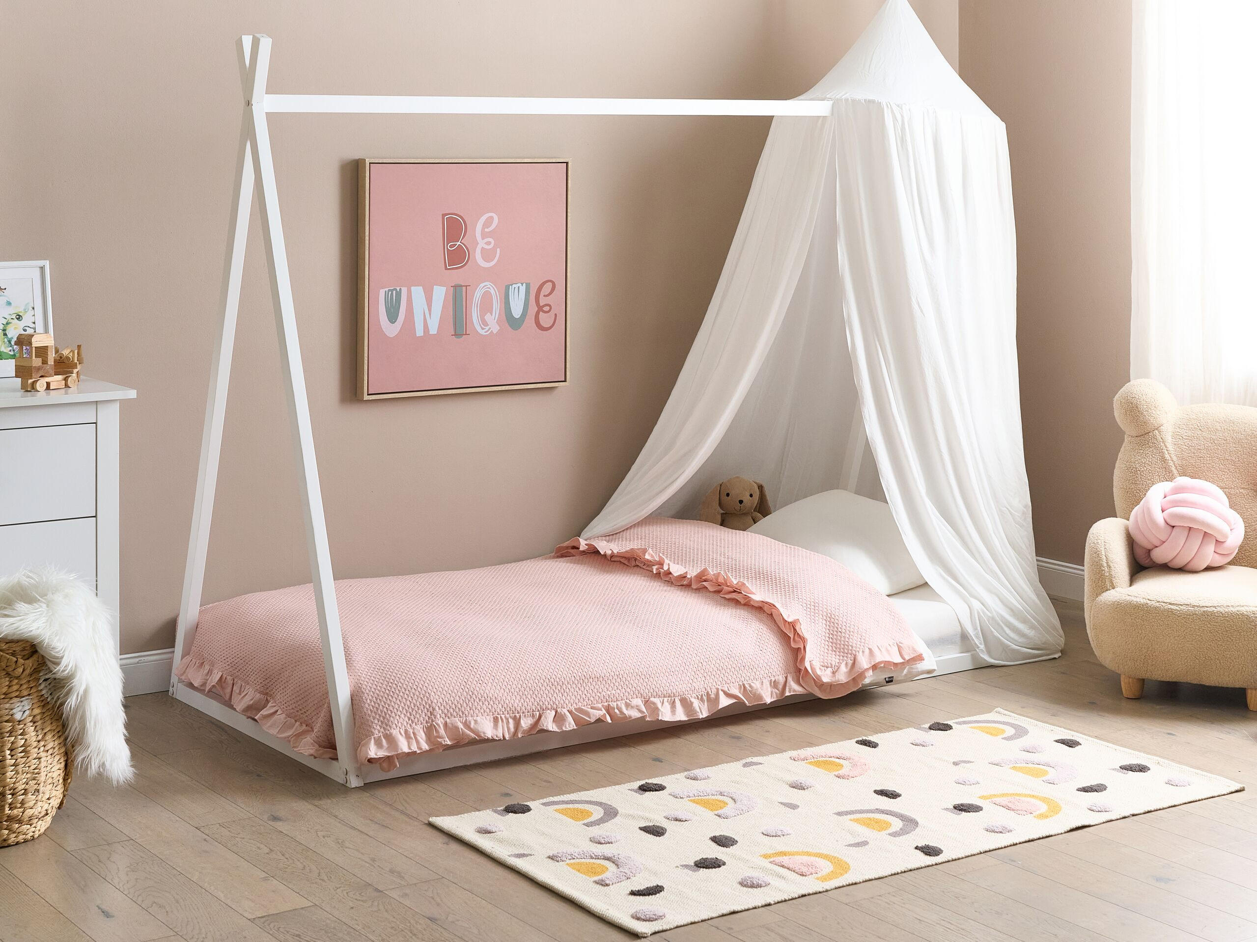 Thumbnail - Beliani Kinderbett, Weiß, Holz, 90x200 cm, Kinder- & Jugendzimmer, Kindermöbel, Kinderbetten, Hausbetten