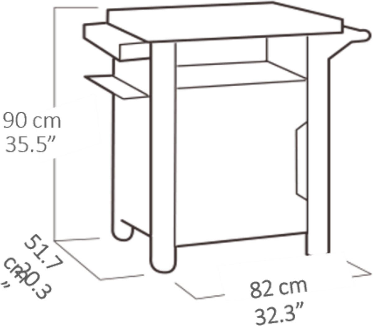 GRILLTISCH Unity - Grau, Kunststoff (76.4/52/90cm) - Keter