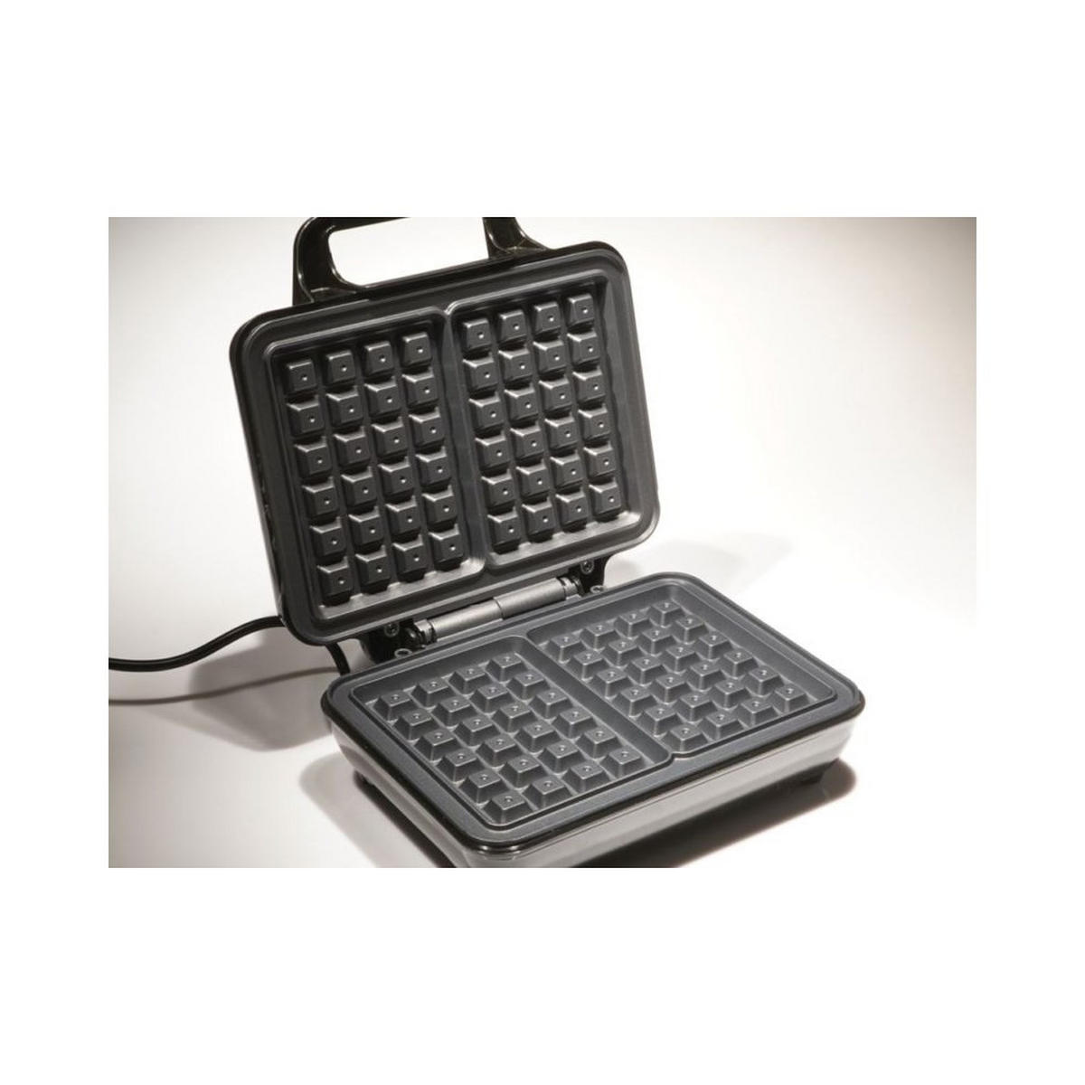 WAFFELEISEN Schwarz 17/23/5.5 cm TS1385 - Schwarz, Kunststoff (23/5.5/17cm) - Tiross 