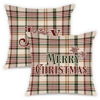 KISSENBEZUG 2-teiliges Set 50 x 50 cm Tartan Weihnachten - Multicolor, Textil (50/50cm)