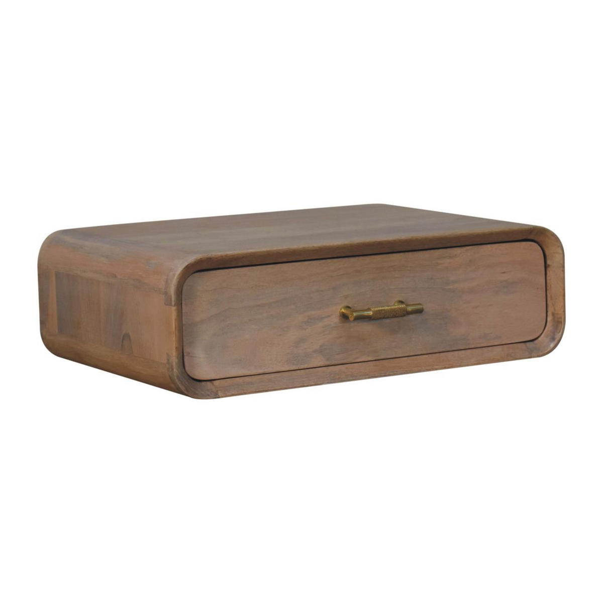 NACHTTISCH in Eichenoptik, 1 Schublade, Karamellbraun - Braun, Holz/Metall (32/15/50cm) - Artisan Furniture