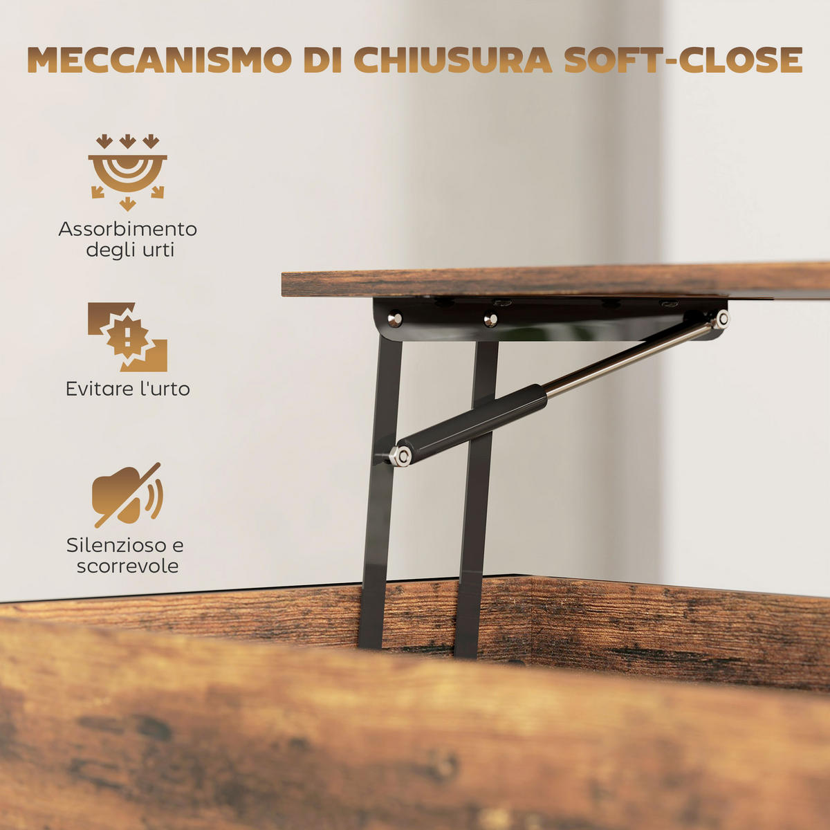 COUCHTISCH Braun 1 Stück - Braun, Metall (95/40/59cm) - GiPP