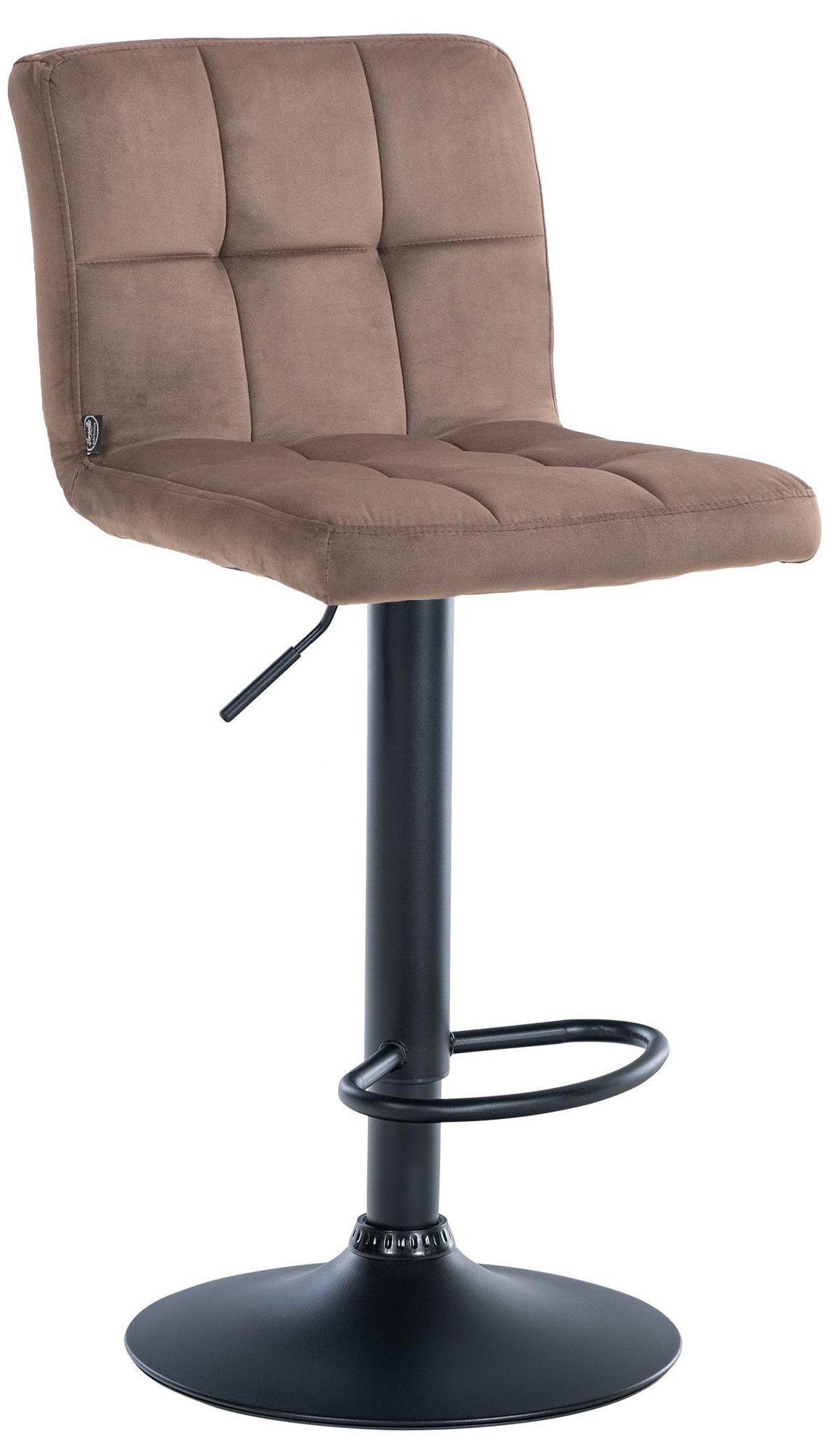 BARHOCKER Samt braun - Schwarz/Braun, Textil/Metall (46/94/47cm) - CLP