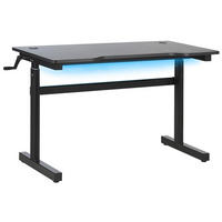 SPIELTISCH schwarz 120/60/72-114 cm Durbin - Schwarz, Holzwerkstoff (60/120/72cm) - Beliani