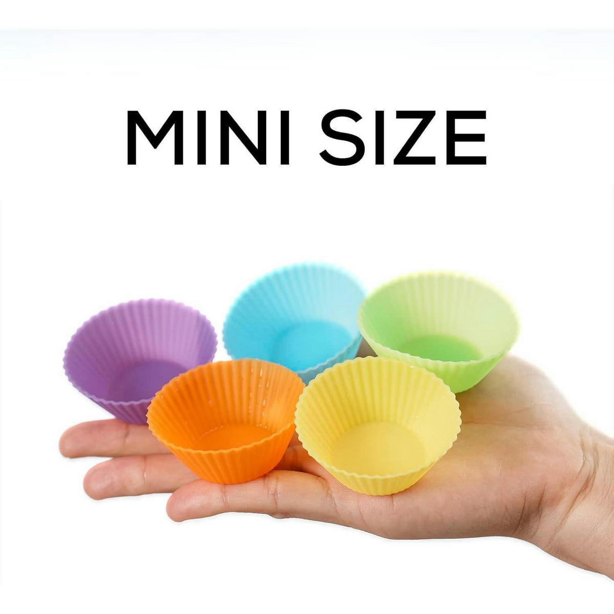 MUFFINFORMEN Silikon 24er Set Regenbogenfarben - Multicolor, Kunststoff (3.1/2.1/5.3cm)