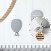 KISSEN Zierkissen Ballonkissen Kinderkissen Kinderzimmer Deko Wanddeko Ballon - Grau, Textil (30/25cm) - nordic coast company