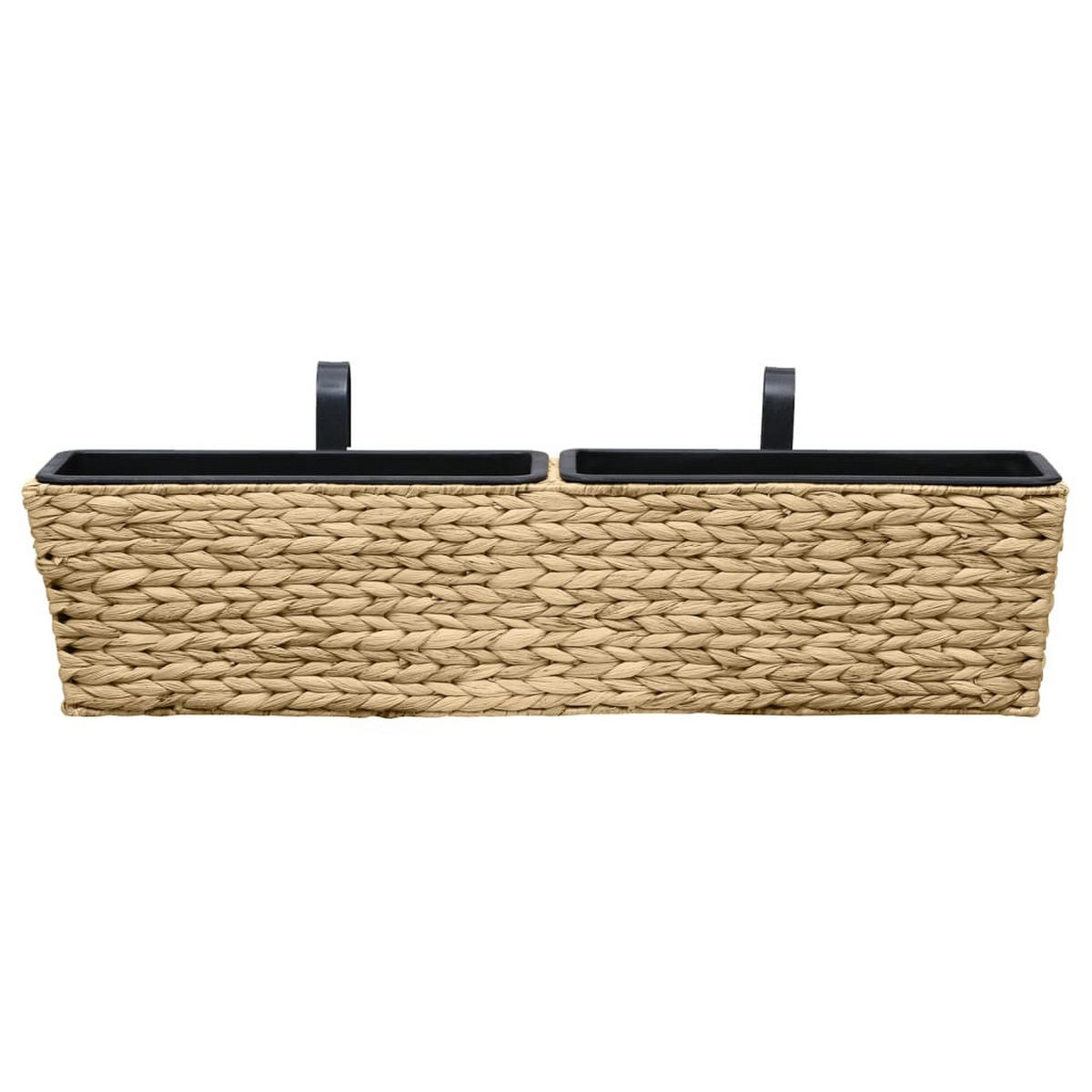 BLUMENKASTEN 2er set Wasserhyazinthe - Braun, Naturmaterialen (80/18/20cm) - vidaXL