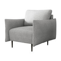SESSEL Lambi - Hellgrau/Schwarz, Holz/Textil (98/85/90cm) - MIRJAN24