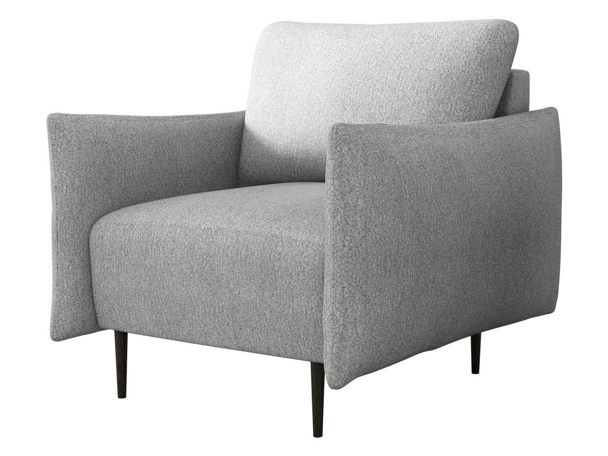 SESSEL Lambi - Hellgrau/Schwarz, Holz/Textil (98/85/90cm) - MIRJAN24