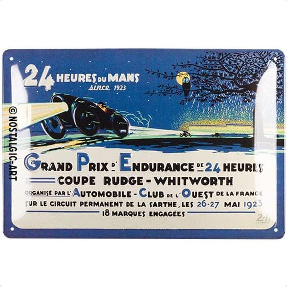 BLECHSCHILD 20/30 cm 24h Le Mans First Race 1923 - Multicolor, Metall (30/20/0.2cm) - Nostalgic-Art