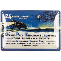 BLECHSCHILD 20/30 cm 24h Le Mans First Race 1923 - Multicolor, Metall (30/20/0.2cm) - Nostalgic-Art