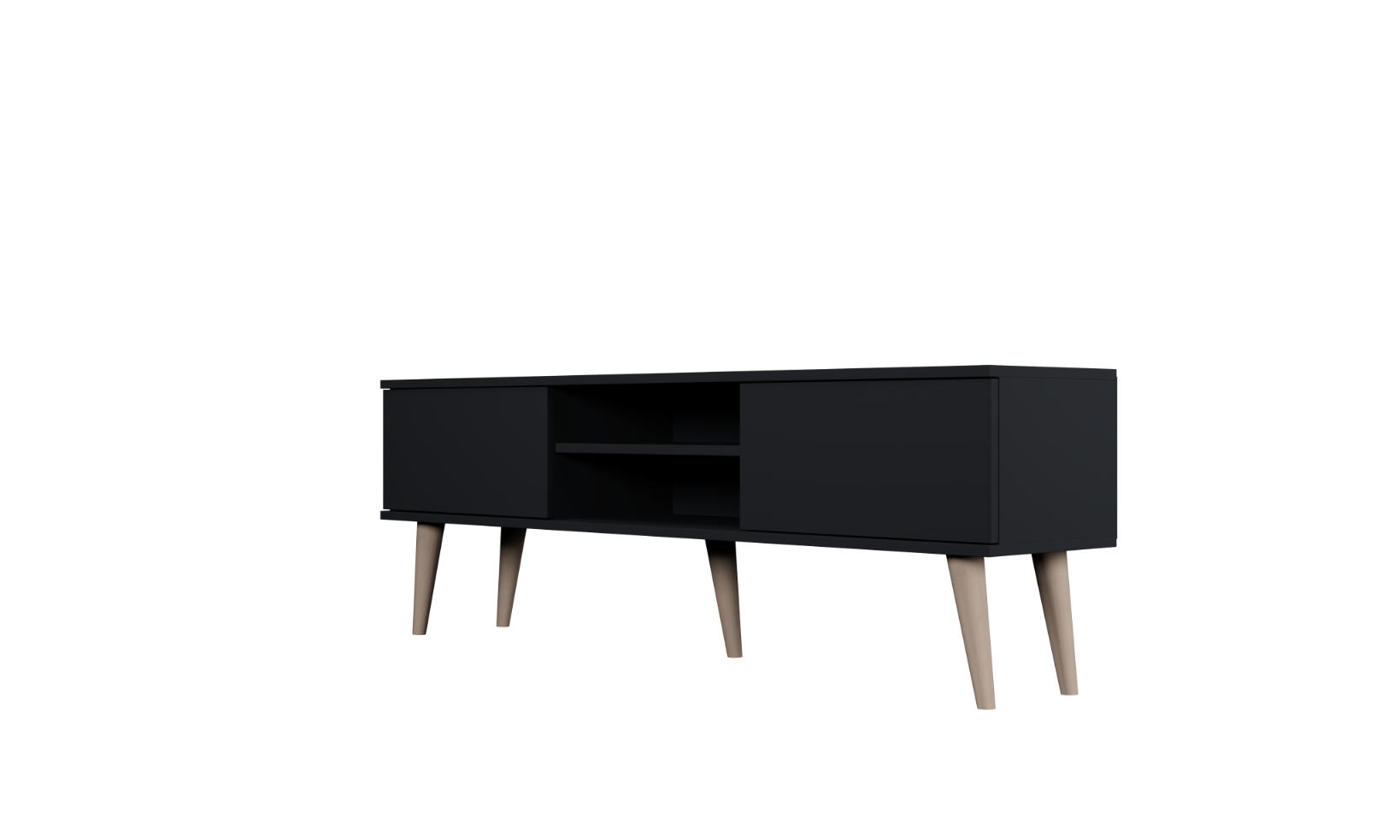 LOWBOARD Toronto II 35/55,2/160 cm - Schwarz, Holzwerkstoff (35/55/160cm) - Kocot Kids