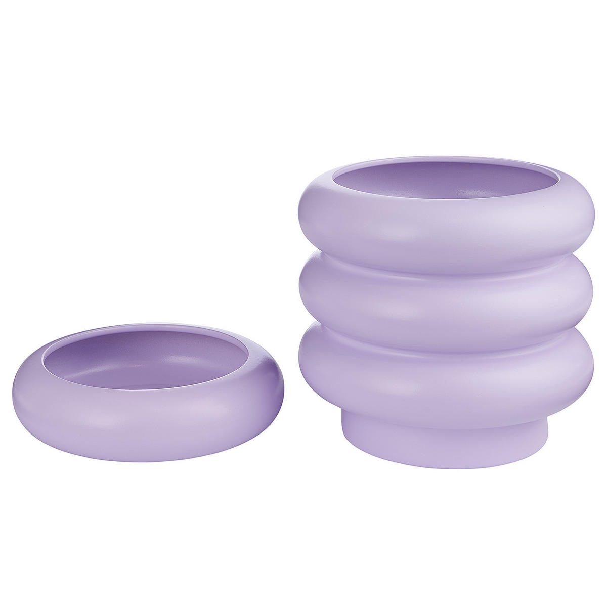 BLUMENÜBERTOPF Hoop - Violett, Keramik (21cm) - Butlers