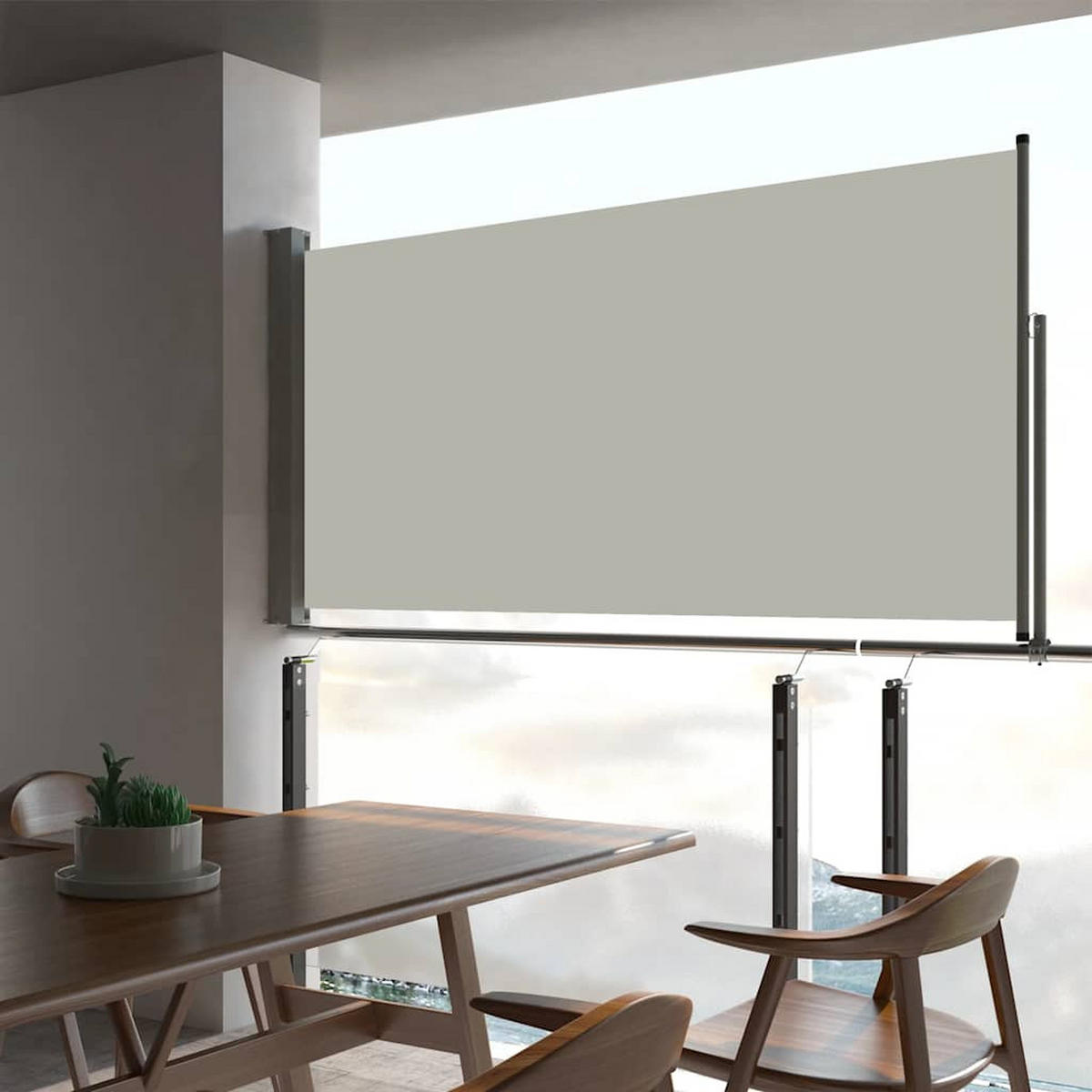 AUSZIEHBARE Seitenmarkise 80x300 cm Creme - Creme, Textil (300/80/300cm) - furnicato