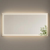 BADSPIEGEL mit Antibeschlag Beleuchtung 120/60/3,5 cm - Weiß, Glas (60/3.5/120cm) - EMKE