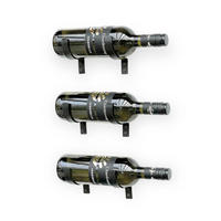 WANDHAKEN für Weinflaschen 6x Metall Schwarz 96347 - Schwarz, Metall (2/7/9cm) - DanDiBo