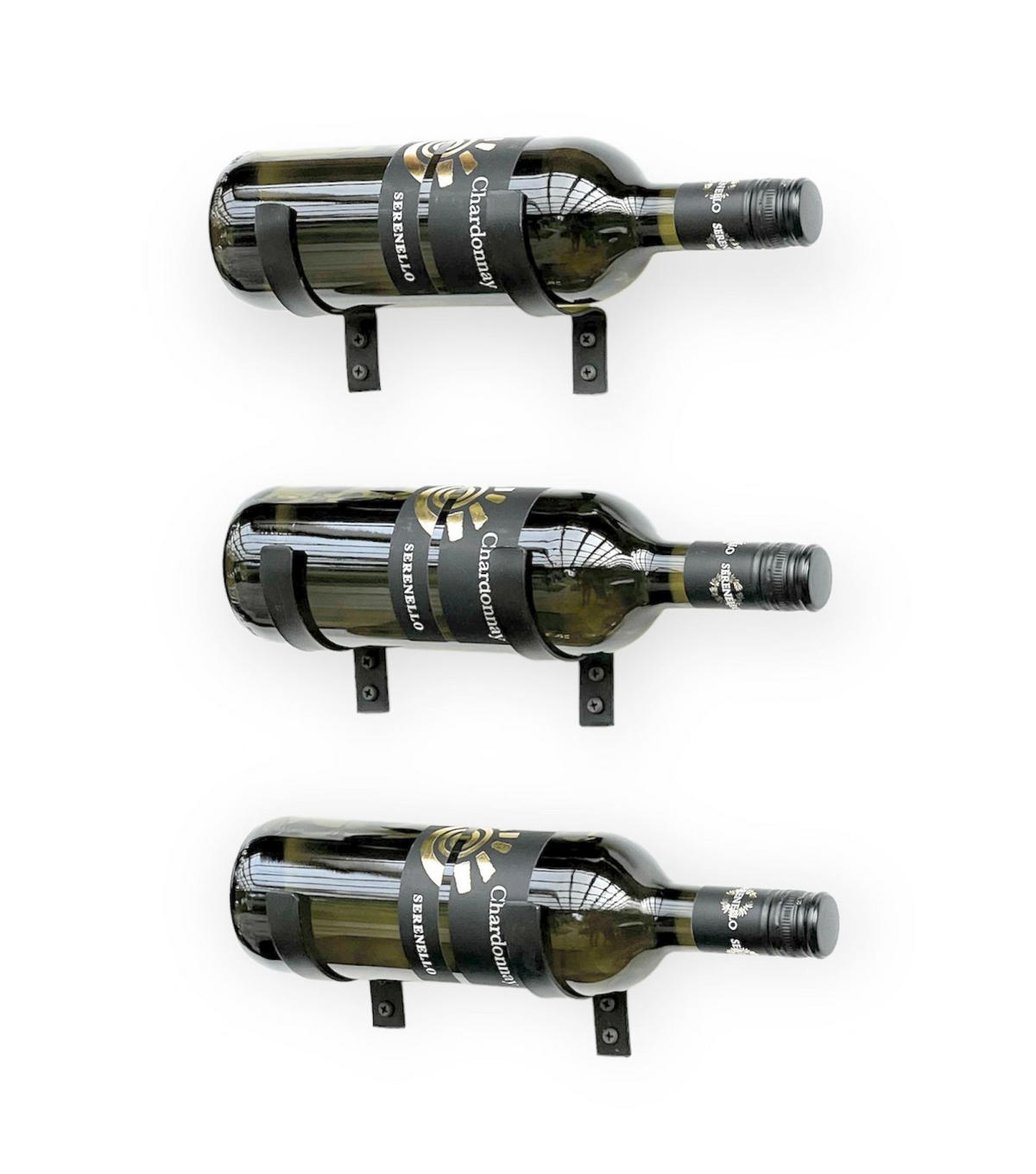 WANDHAKEN für Weinflaschen 6x Metall Schwarz 96347 - Schwarz, Metall (2/7/9cm) - DanDiBo