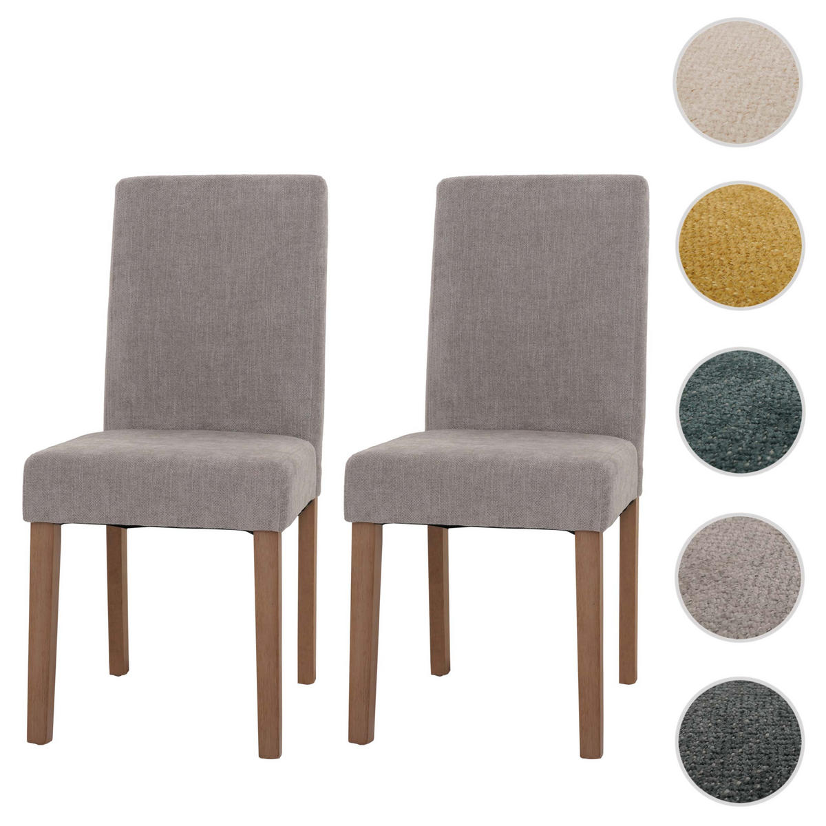 ESSZIMMERSTUHL Hellgrau 2er-Set - Hellgrau, Textil (42/90/50cm) - MCW