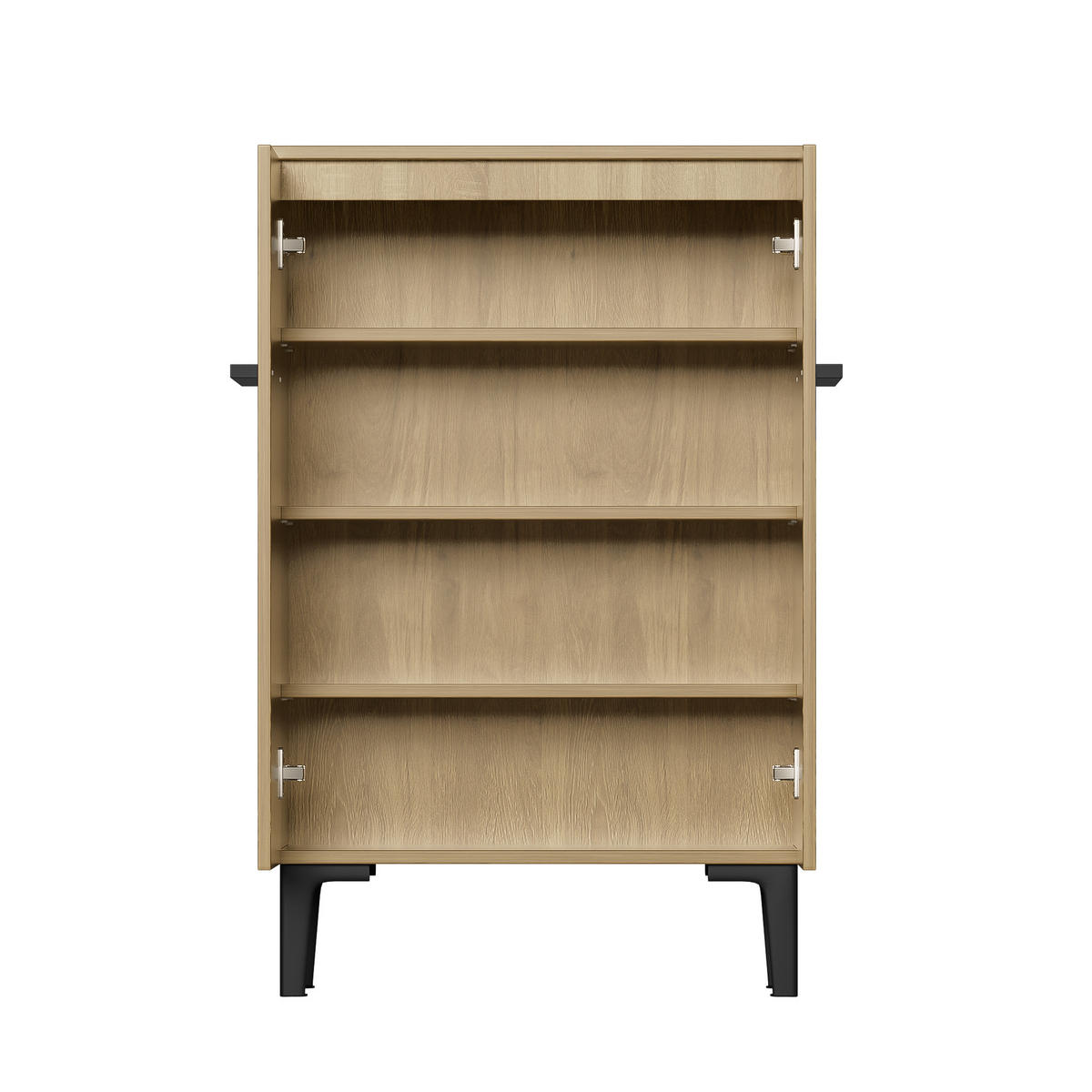SCHUHSCHRANK Holzfarbe Schwarz 60/34,5/95 cm - Schwarz, Holzwerkstoff (60/95/34.5cm) - PANGIVO
