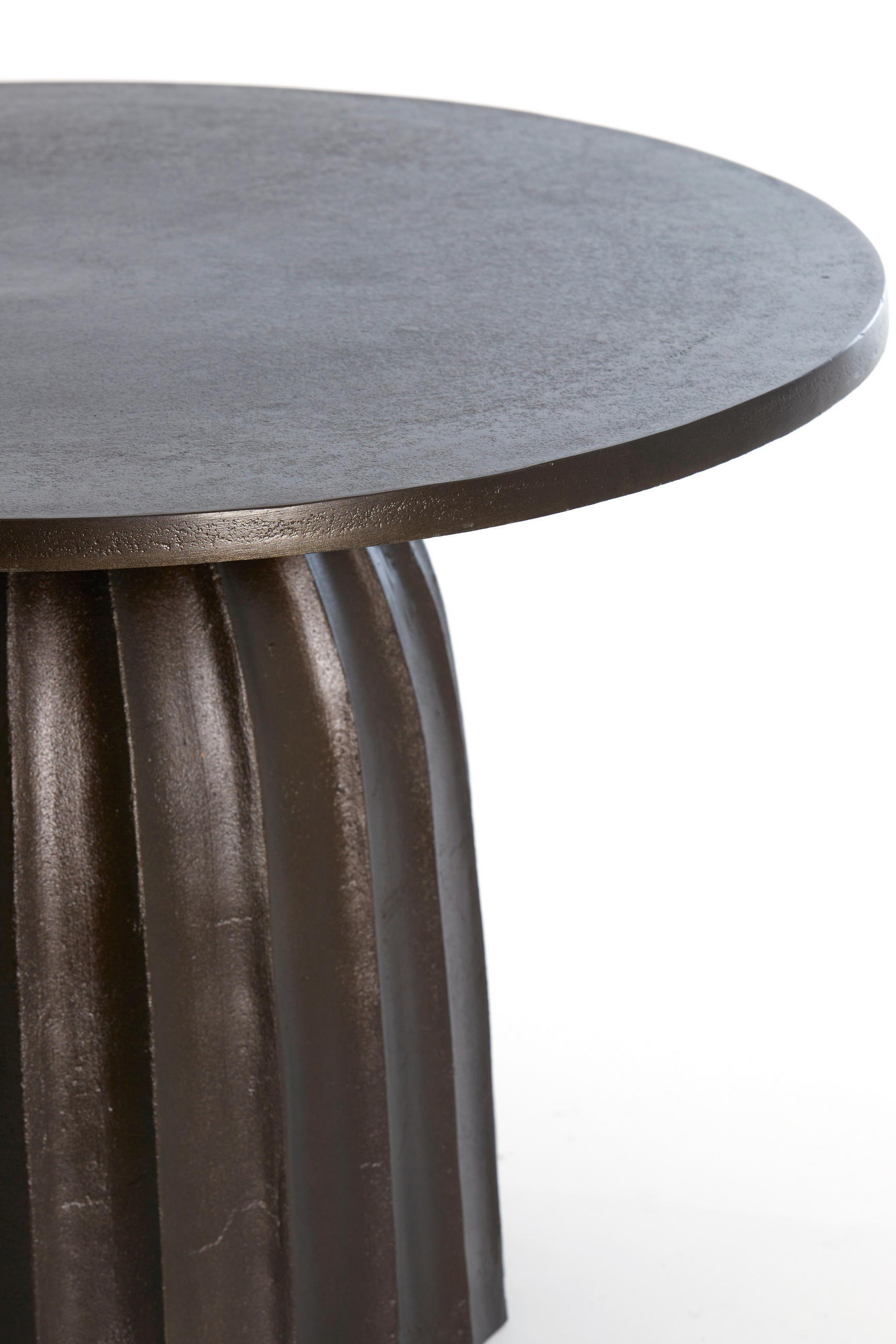 BEISTELLTISCH Veglia Braun Ø60/38 cm - Dunkelbraun, Metall (60/60/38cm) - Light & Living