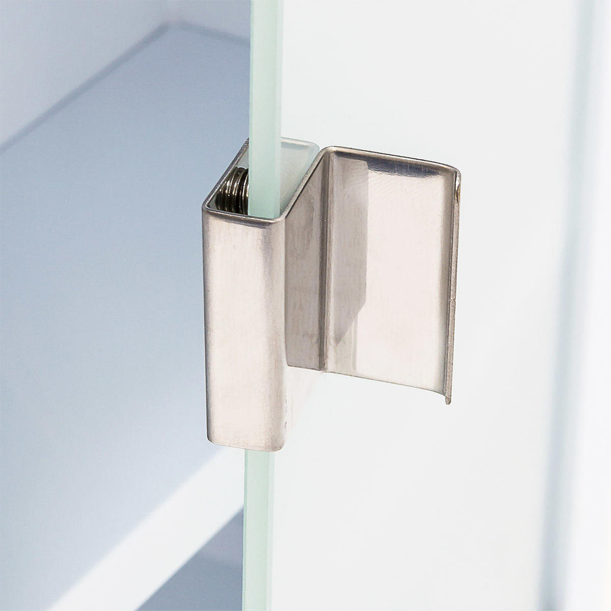 MEDIZINSCHRANK XXL - Weiß, Glas/Metall (27/57/12cm) - Relaxdays