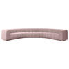WOHNLANDSCHAFT modulares Sofa Lazro-U1 - 373x373x70 cm Rosa - Rosa, Holzwerkstoff/Textil (373/70/373cm) - ALTDECOR