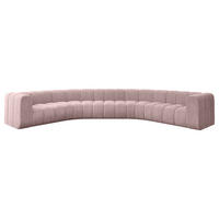 WOHNLANDSCHAFT modulares Sofa Lazro-U1 - 373x373x70 cm Rosa - Rosa, Holzwerkstoff/Textil (373/70/373cm) - ALTDECOR