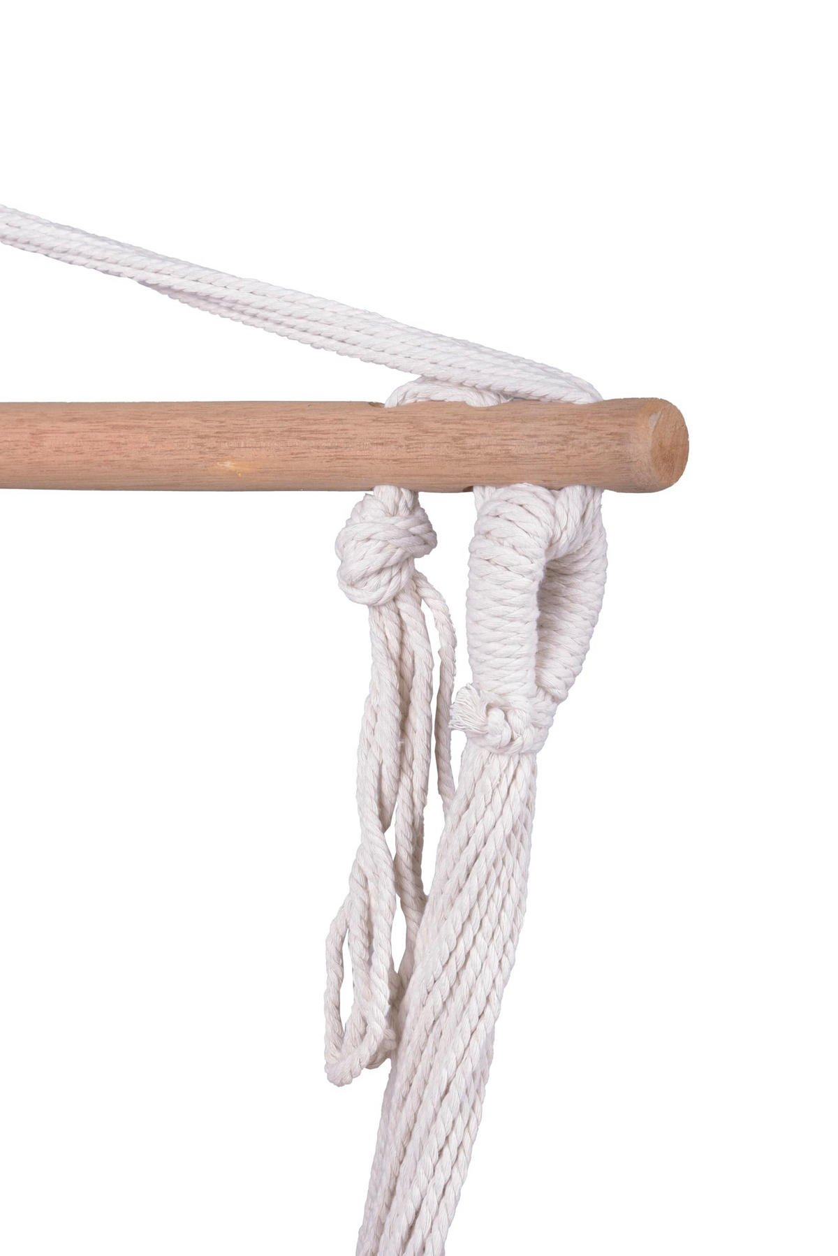 HÄNGESESSEL Mainz mit 2 Kissen Weiß Hängesitz - Weiß, Holz (90/120/65cm) - DELUKE