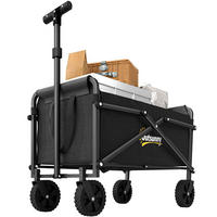 GARTENWAGEN DE-10535 faltbar, 41 L, verstellbarer Griff Schwarz - Schwarz, Metall (40/84/64cm) - ComfortXL