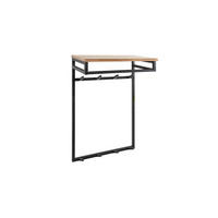GARDEROBE ELIARA Schwarz Akazie - Schwarz, Metall (55/80/33cm) - KAWOLA