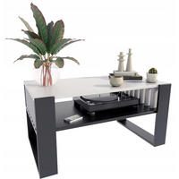 COUCHTISCH IGA Weiß-Schwarz 100/53,6/50 cm - Multicolor, Holzwerkstoff (53.6/100/50cm) - Matkam Möbel