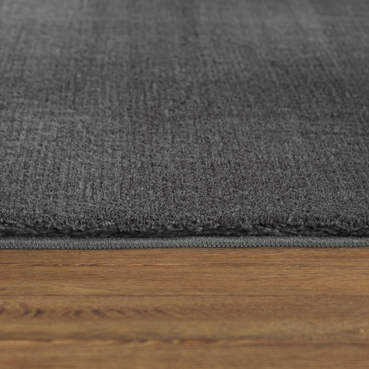 KURZFLORTEPPICH 120/120 cm Cadiz 630 - Anthrazit, Textil (120/120cm) - Paco Home