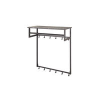 GARDEROBE SESTA Grau Kunststoff - Grau, Kunststoff (80/90/30cm) - KAWOLA