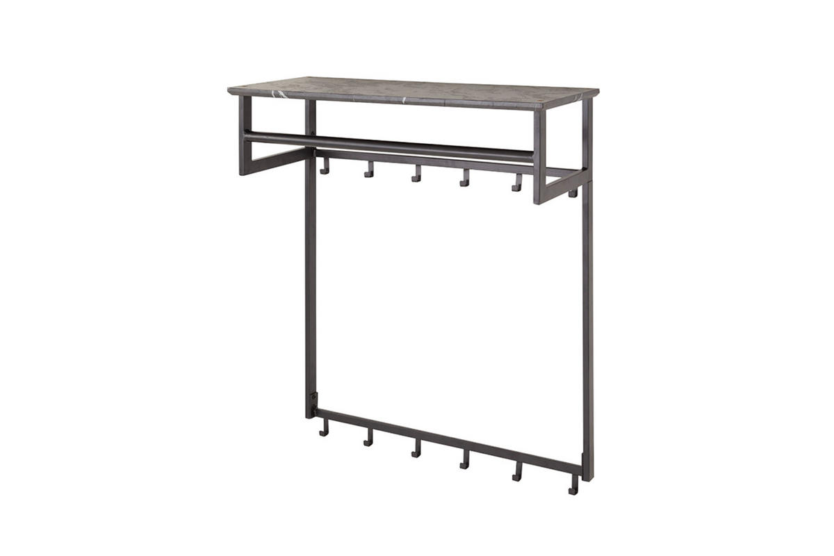 GARDEROBE SESTA Grau Kunststoff - Grau, Kunststoff (80/90/30cm) - KAWOLA