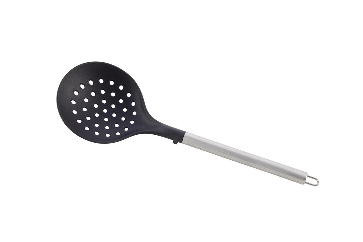 ABSEIHLÖFFEL Luca Schwarz/Silberfarben - Schwarz, Metall (35cm) - Mömax