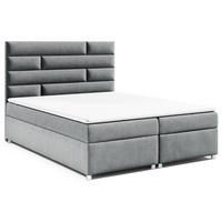 BOXSPRINGBETT 200x200 cm, in GRAU, mit Bettkasten Trinity K-5 Bonellfederkern inkl - Grau, Holz/Textil (200/200cm) - Best For Home