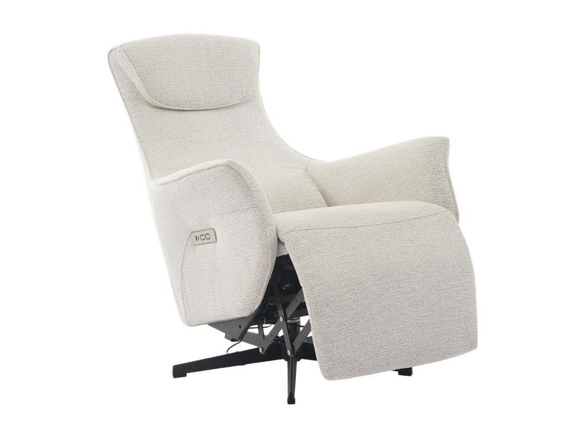 ELEKTRISCHER Relaxsessel - Stoff strukturiert - Beige - TASEMO - Beige, Textil (86/112/76.5cm) - Vente-Unique