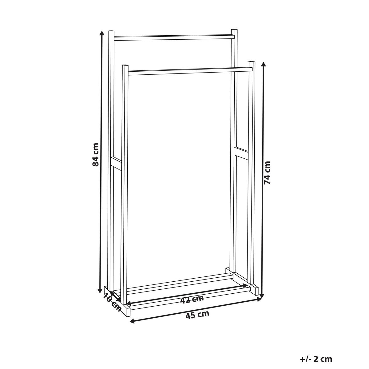 HANDTUCHSTÄNDER Bambusholz hellbraun 45 x 84 cm Hoboken - Hellbraun, Holz (45/84/21cm) - Beliani