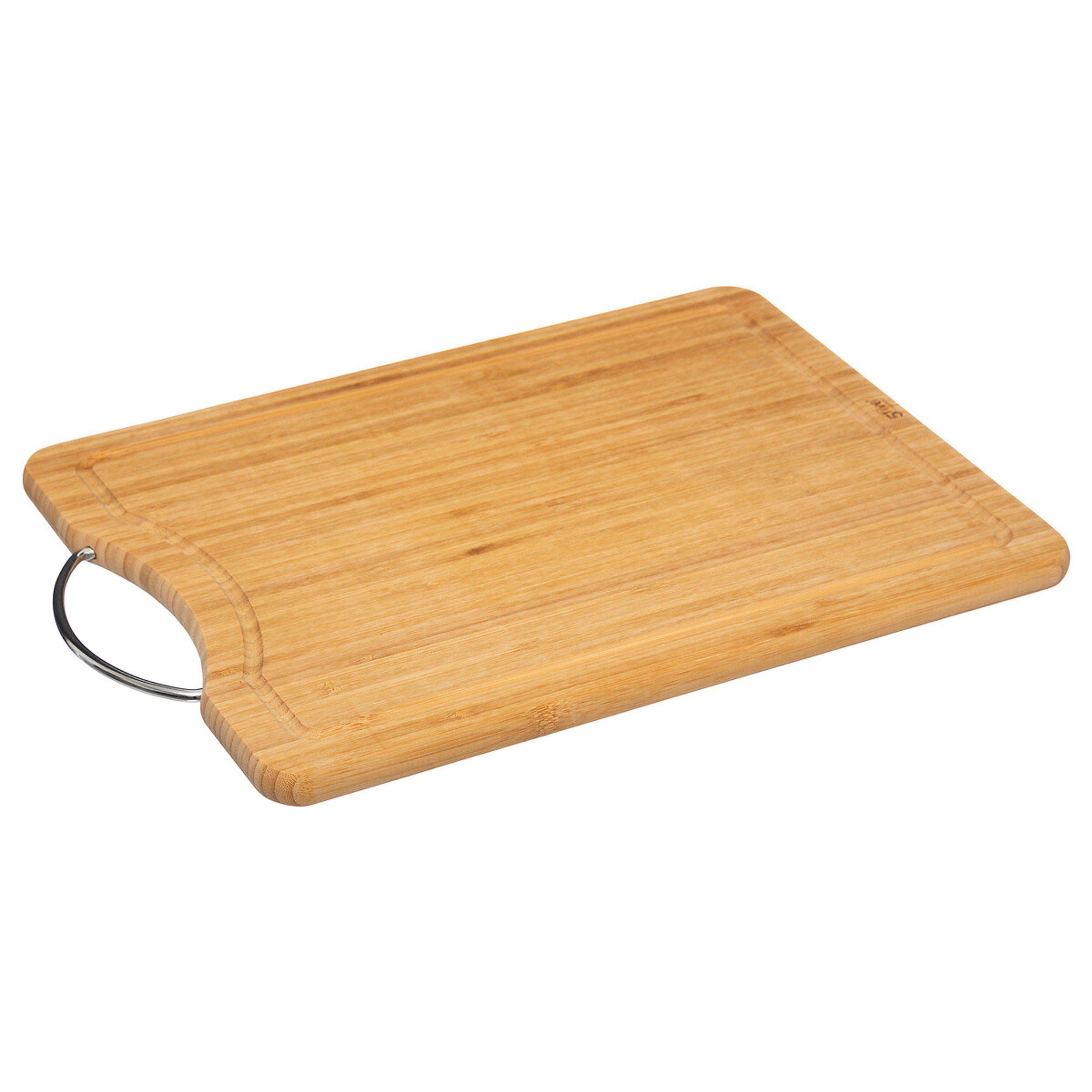 SCHNEIDEBRETT mit Tragegriff, Bambus, Metall, Braun, 42 x 30 cm - Braun, Holz (30/42cm) - 5five Simply Smart