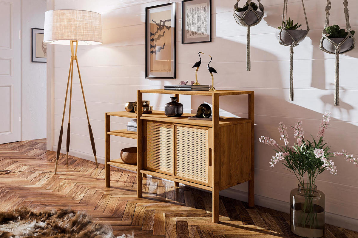 REGAL INA Wildeiche - Alteiche, Holz (120/86/46cm) - byoak