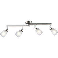 LED DECKENLEUCHTE Crash Silber Glas - Silberfarben, Glas (60/8.5/14cm) - Globo Lighting