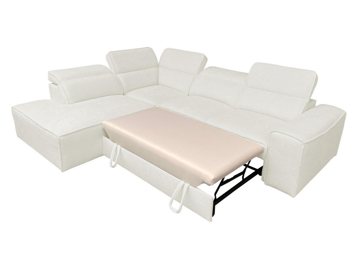 ECKSCHLAFSOFA Vito VII, Seite: Links - Hellbraun, Holz/Textil (276/214cm) - MIRJAN24