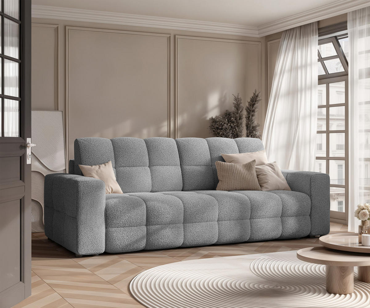 SCHLAFSOFA MOLLY mit Bettkasten, Stoff Dunkelgrau - Dunkelgrau, Textil (248/92/93cm) - Idohome