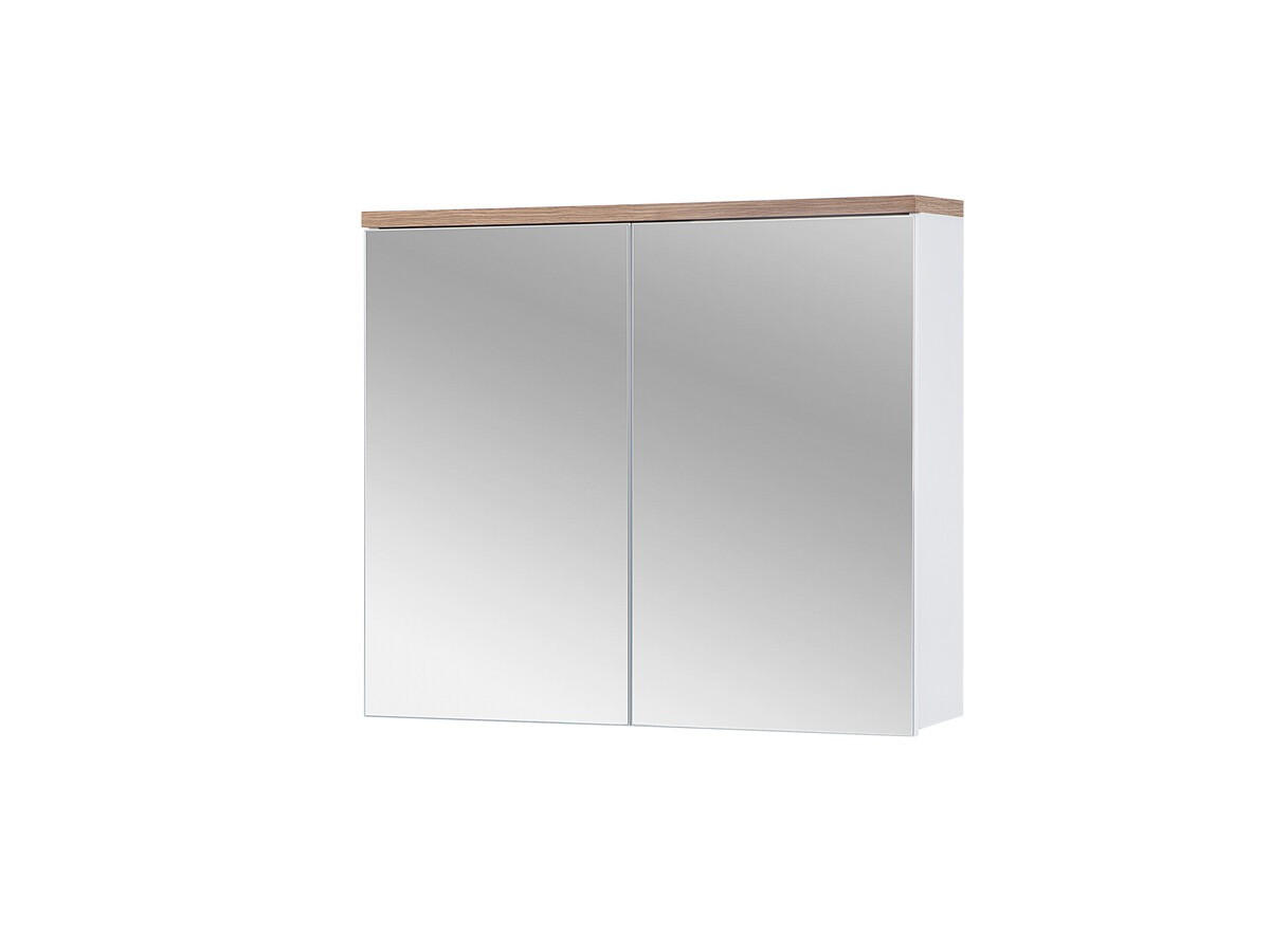 BADMÖBEL-SET 7 Teile - Bali White B BM17 in Weiß - Weiß Hochglanz, Holz (80/187/46cm)